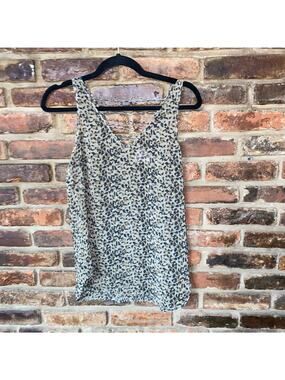 YAYA Nom De Plume Leopard Print Strappy Sleeveless Tank Top Women's Size Small